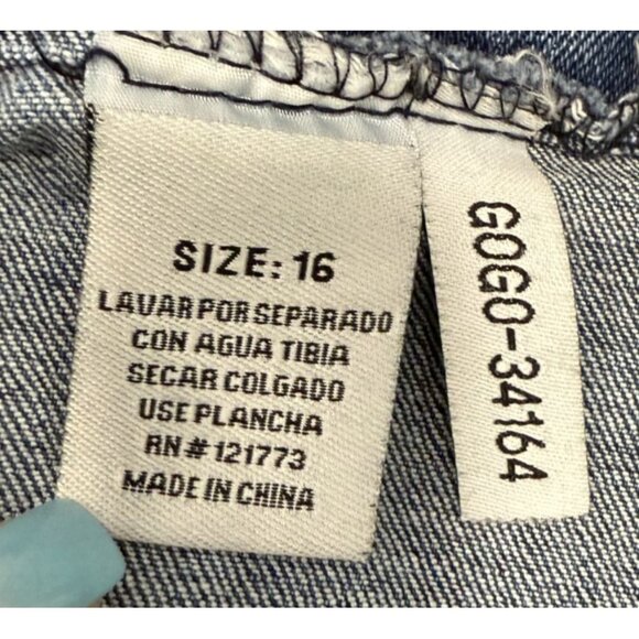 Gogo Jeans Womens Baggy Wide-Leg Denim Jeans Hip Hop Size 16 Culottes - Picture 7 of 8